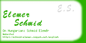 elemer schmid business card